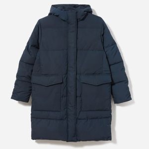 Everlane The ReNew Long Puffer True Navy
